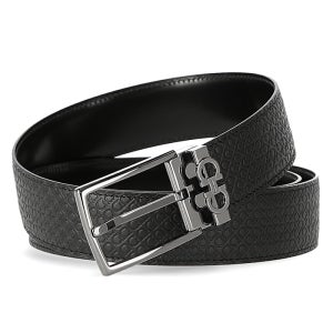 페라가모 간치니 양면 프리컷팅 67 A037 NERO 718382 남성 벨트