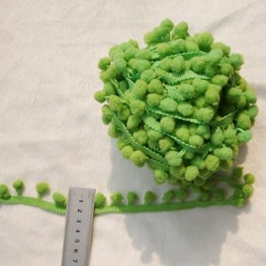 귀여운 잔디 녹색 파란색 폴리 에스터 폼폼 프린지 트림 드레이퍼 볼 액세서리 바느질 0.8 공  5 야드