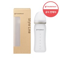 [더블하트] 실리콘 유리젖병 240ml