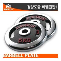 아미쿠스 경량도금 바벨원판 20KG 홀지름 28Φ