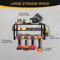 드릴 홀더 랙 전동 공구 벽걸이 수납 정리함 헤비 듀티 선반