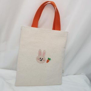 (데일리)레빗탄탄에코백 2스타일 캔버스가방 미니캔버스, 패브릭팩토리