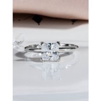 샤밍주얼리 1캐럿 랩 그로운 다이아몬드 반지 사각 프린세스 프로포즈 결혼 예물 선물 여자