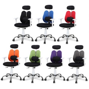 바이안 듀얼 메쉬 요추 백 스틸 사무실의자 책상의자 컴퓨터의자 학생의자