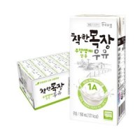 건국우유 건국 착한목장 무항생제 우유 190ml 24팩