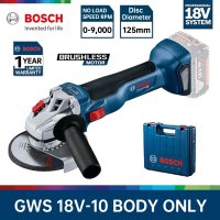 BOSCH 무선 앵글 그라인더 베어 도구 18V 전문 목공 폴리셔 휴대용 절단기 전동 공구 GWS 18V-10