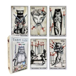 점술용 영어 타로 카드 개인용 포커 사이즈 고양이 아나 라이더 오라클 데크 핫 로맨스 보드 게임