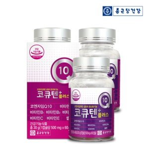 종근당건강 코큐텐플러스 3병 6개월분/ 코엔자임Q10 비타민 셀렌