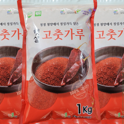 두레생협 23년산 햇 유기농 고춧가루 (500g/무농약/보통맛)