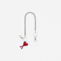 아미 하트 로고 플레인 체인 키링 AMI de Coeur Plain Chain Keyring