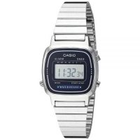 Casio 여성용 스테인레스 스틸 쿼츠 시계 디지탈 다이얼 LA670WA-2