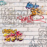 영국직구 에이에스크리에이션 그래피티 낙서 벽지 인테리어 디자인