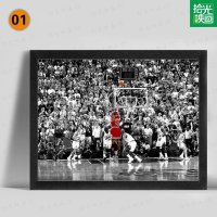 NBA 농구 스타 마이클 조던 사진 액자 명장면 40x60