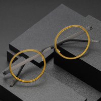 알작은안경 일본안경테 초경량 티타늄 클래식안경 복고 깔끔한 실테 G06