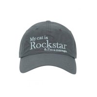 JOEGUSH 7 26 Rockstar cat Nylon cap Charcoal