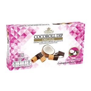 코코롤 딥 오리지널 60g / VirginCoco COCONUT CRISPY ROLLS DIP CHOCOLATE