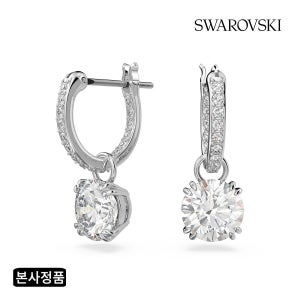 [롯데백화점] 스와로브스키 [본사정품] Stilla 로듐 드롭 귀걸이 5636717 LE1209780698