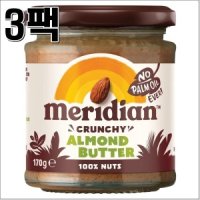 MERIDIAN 메리디안 크런치 아몬드버터 170g 3팩 Meridian