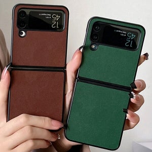 갤럭시Z플립2 5G 제트지 럭셔리 슬림 가죽 핸드폰 케이스