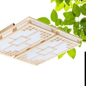 LED 100W 편백나무 히노키 거실등 원목 친환경 전통창호 한옥조명