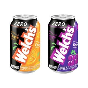 농심 웰치 제로 그레이프맛 355ml x 18개 + 오렌지맛 355ml x 6개