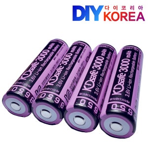 [N-06] KDsafe 4.2V 3000mAh 18650 리튬이온 충전지 배터리 (과충 과방전 보호회로형)
