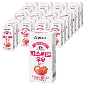 파스퇴르 딸기우유 190ml, 48개