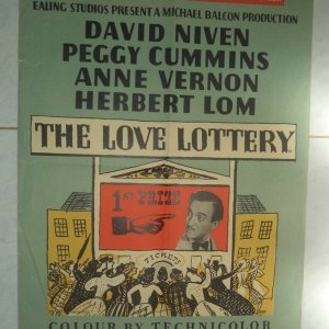더 러브 로또 1954 레어 리프트 빌 포스터 EALING 코미디 브라이언 롭 아트 데이빗 니븐