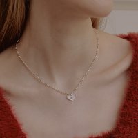 타티아나 SILVER925 Cubic Dot Heart Necklace NZ2073