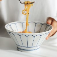 다온아토 데이지 삼각 면기 일본 도자기 그릇