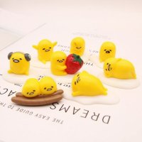 구데타마 피규어 말랑이 인형 액션 일본 애니메이션 계란 Gudetama 장식품 수제 데스크탑 선물