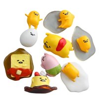 구데타마 피규어 말랑이 인형 액션 Gudetama 버클 스티커 케이스 선물