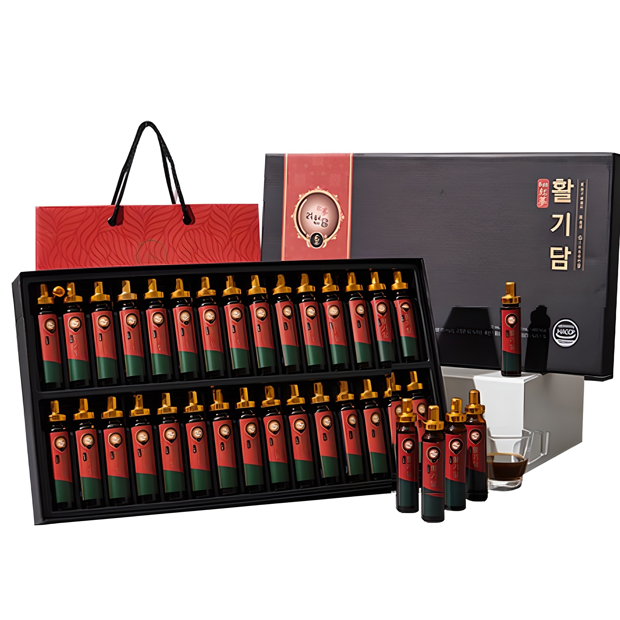 <b>려원담</b> 활기담 홍삼 + 쇼핑백  600ml  1세트
