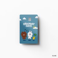 고스티 라인프렌즈 ORDINARY DAYS 카드 커버 스티커