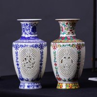 꽃화병 골동품 Jingdezhen 도자기 중국 홈