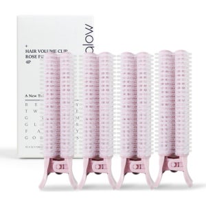 [글로스앤글로우] 국내생산 뿌리볼륨업 헤어롤 집게 연핑크 4P GG-66189