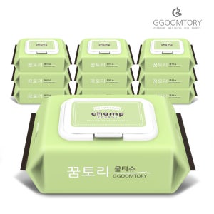 꿈토리 [특] 꿈토리 아기물티슈 뉴가득찬 챔프 캡형 엠보싱 55gsm 100매 10팩