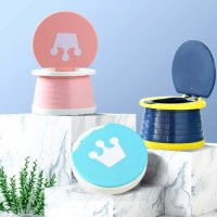 바브레 휴대용 접이식 어린이 변기 (블루)