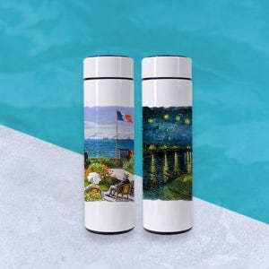 세계 명화 스마트 온도계 텀블러 500ml 제작(1) 주방용품, 메이크룩스