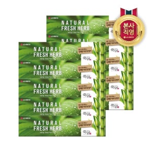 LG생활건강 죽염 내추럴허브 치약 130g X 10개