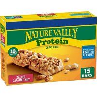 네이쳐밸리 Nature Valley Protein 그래놀라 바 솔티드 캐러멜 너트 스낵 바 15개입