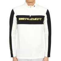 혼가먼트 트랜스 반집업 HCM 2C AU01 OFFWHITE 남자 골프 긴팔티셔츠