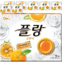 청우식품 플랑 오렌지 16p  160g  8개