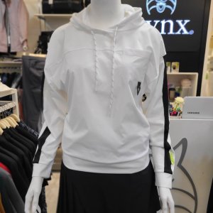 링스 여성 골프 저지우븐배색 후드 티셔츠 L21B1TR066
