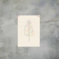 포스터 멋진그림 Banana Rainbow Leaf A4사이즈