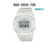 BABY-G LIC 투명 클리어 슬림한 스퀘어 전자시계 BGD-565S-7DR