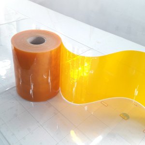 (m단위판매-황색투명1mm 폭20cm) PVC폴리염화비닐 방충용비닐커튼 바람막이용 모델Y20