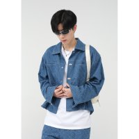 ZCSMLL denim set Spring New Products Fashion Loose Ins Trendy Shoulder Pad Casual Suit Men