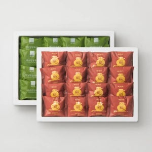 밥알찹쌀떡+옛날밥알쑥떡 세트 (부직포백 포장ㅣ밥알찹쌀떡 32개, 옛날밥알쑥떡 32개, 인절미 콩고물 2봉)