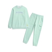 내셔널지오그래픽키즈 내셔널지오그래픽 키즈 변형로고 맨투맨 팬츠 SET BASIC APPLE MINT K231UPB910